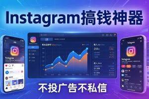 （17731期）Instagram搞钱神器：月涨6万粉+月入5万刀，不投广告不私信，靠算法+低价产品