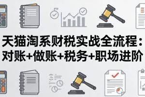 （17676期）天猫淘系财税实战全流程：对账+做账+税务+职场进阶，手把手吃透平台财税每一环