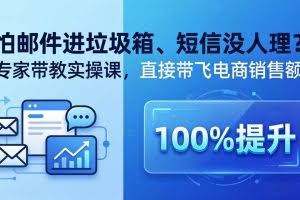 （18234期）怕邮件进垃圾箱、短信没人理？专家带教实操课，直接带飞电商销售额【原创双语字幕】