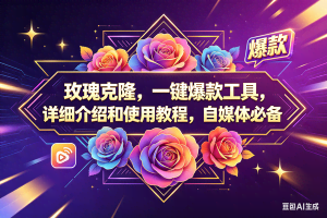 （18163期）玫瑰克隆，一键爆款工具，ai智能体，自媒体神器，60多个功能教程