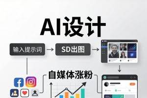 （18136期）人人都是AI设计师：SD出图+自媒体涨粉一站教学，告别图文素材焦虑，AI设计让你轻松避开内卷